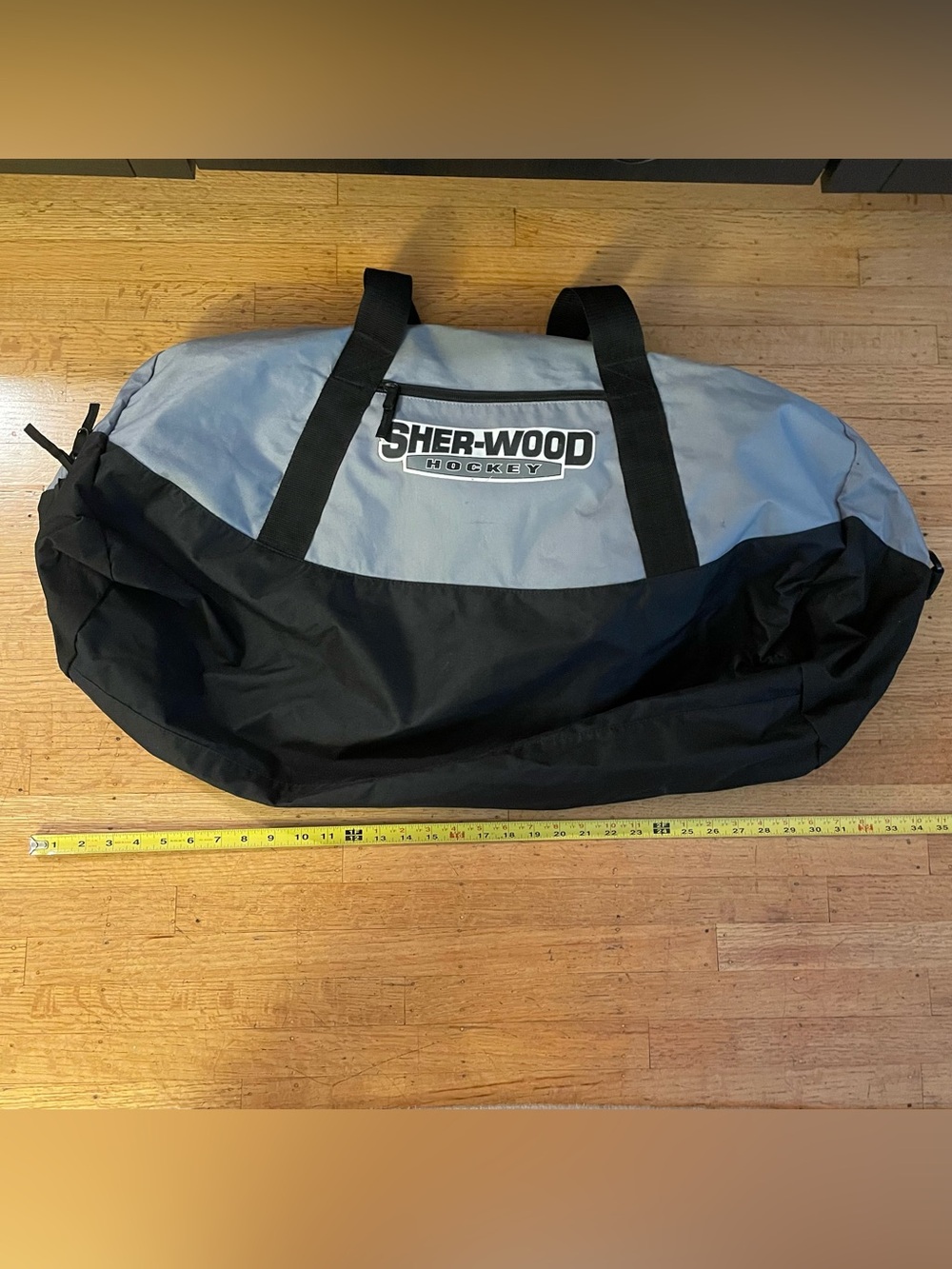 Sherwood Hockey Black Gray Duffel Bag
